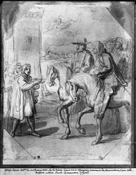 Luis XIV recibiendo la sumisión de una ciudad